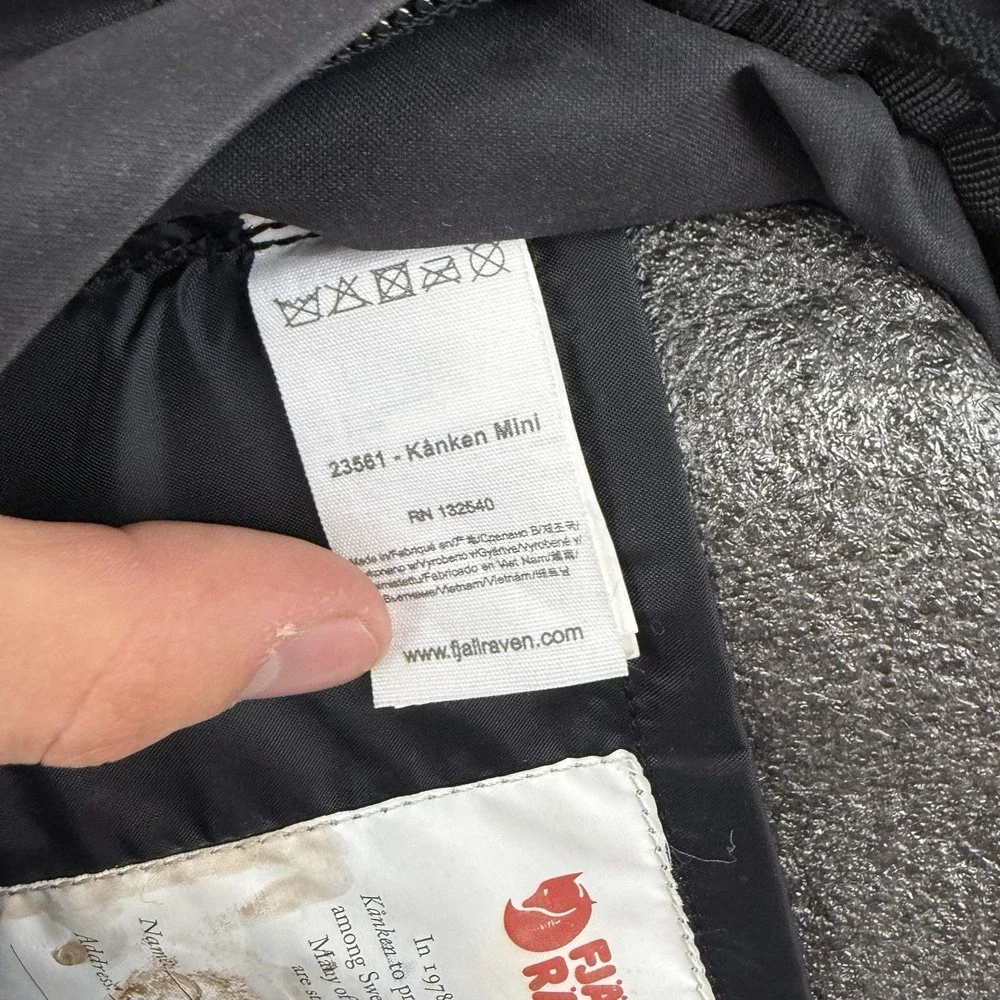 FJALLRAVEN KANKEN MINI BACKPACK‎ 23561 Graphite Gray Black Book Bag Small Bag